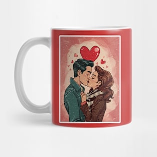 Eternal Affection: A Romantic Fusion of Endless Kisses in a Soulful Embrace, Creating Intimate Harmony and Amorous Bliss. Mug